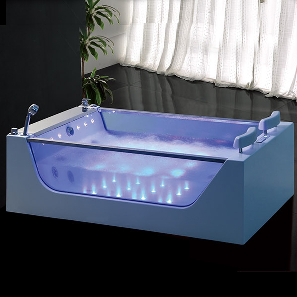 Fontana Sierra Whirlpool Massage Acrylic Glass Bathtub